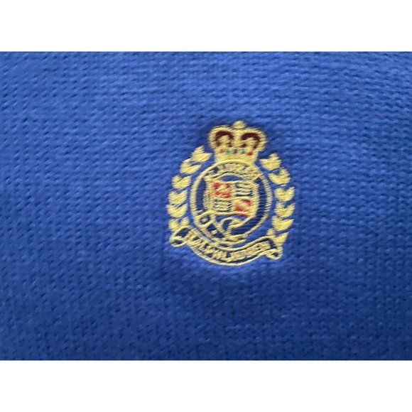 Lauren Ralph Lauren Women's Royal Blue Embroidered Collared Sweater Large - Picture 3 of 5